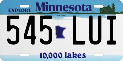 MN license plate 545LUI