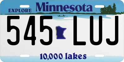 MN license plate 545LUJ