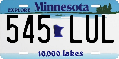 MN license plate 545LUL