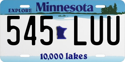 MN license plate 545LUU