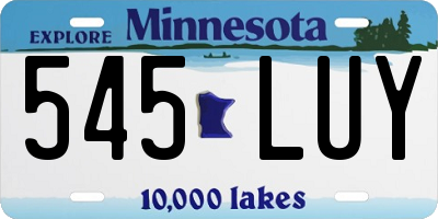MN license plate 545LUY