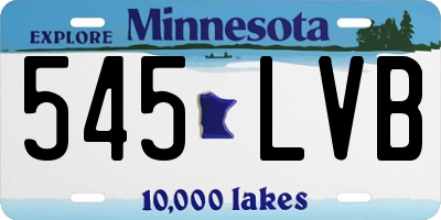 MN license plate 545LVB