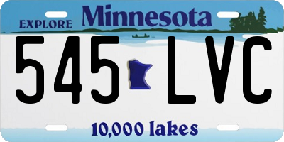MN license plate 545LVC