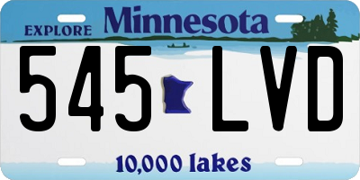 MN license plate 545LVD