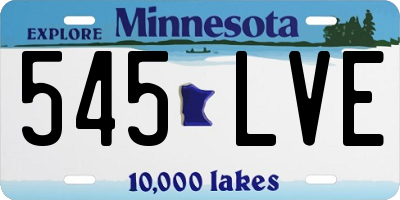 MN license plate 545LVE