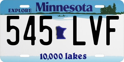 MN license plate 545LVF