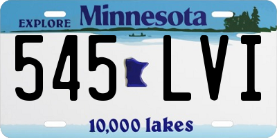 MN license plate 545LVI