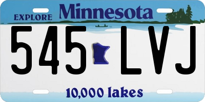 MN license plate 545LVJ