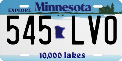 MN license plate 545LVO