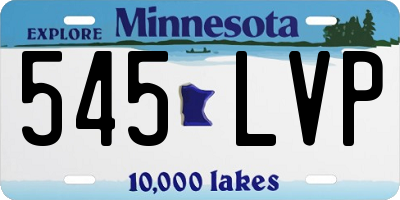 MN license plate 545LVP