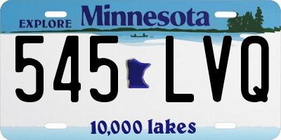 MN license plate 545LVQ