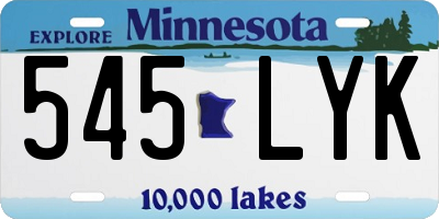 MN license plate 545LYK