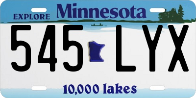 MN license plate 545LYX
