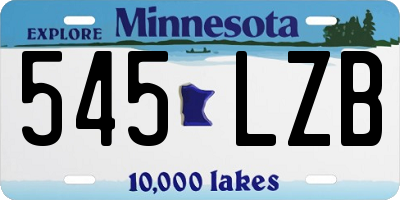 MN license plate 545LZB