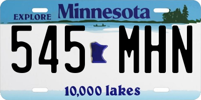 MN license plate 545MHN