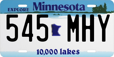 MN license plate 545MHY