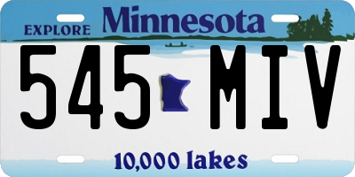 MN license plate 545MIV
