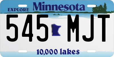 MN license plate 545MJT