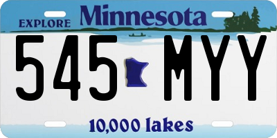 MN license plate 545MYY
