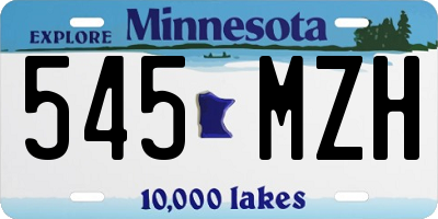 MN license plate 545MZH