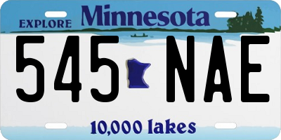 MN license plate 545NAE