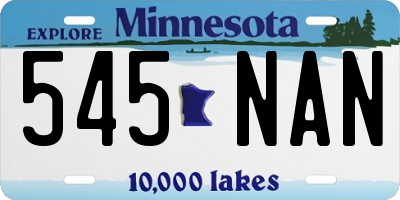 MN license plate 545NAN