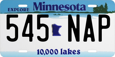 MN license plate 545NAP