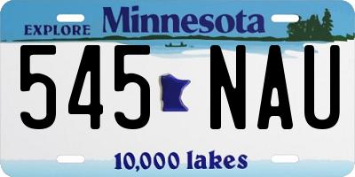 MN license plate 545NAU
