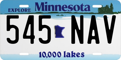 MN license plate 545NAV