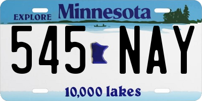 MN license plate 545NAY