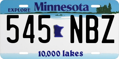 MN license plate 545NBZ