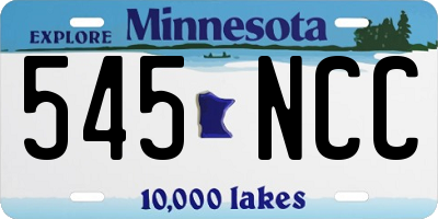 MN license plate 545NCC
