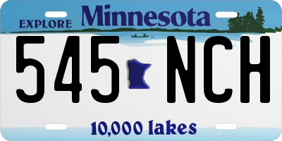 MN license plate 545NCH