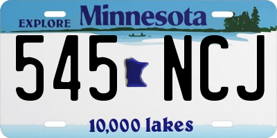 MN license plate 545NCJ