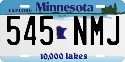 MN license plate 545NMJ