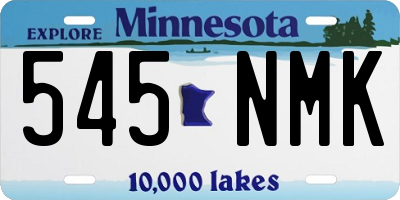 MN license plate 545NMK