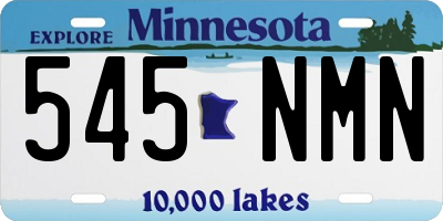 MN license plate 545NMN