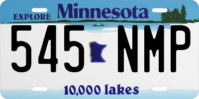 MN license plate 545NMP