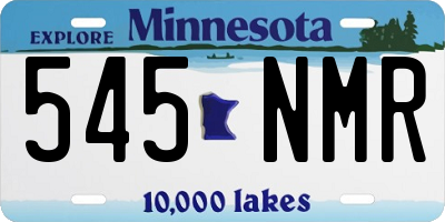 MN license plate 545NMR