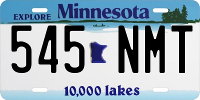 MN license plate 545NMT