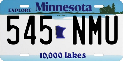 MN license plate 545NMU