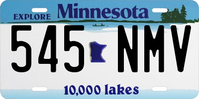 MN license plate 545NMV