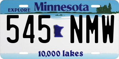 MN license plate 545NMW