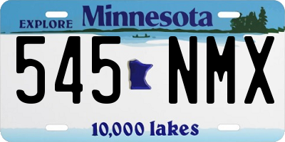 MN license plate 545NMX