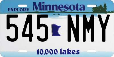 MN license plate 545NMY