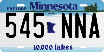 MN license plate 545NNA