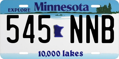MN license plate 545NNB