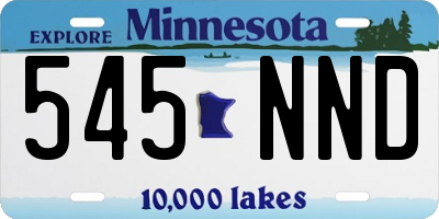 MN license plate 545NND