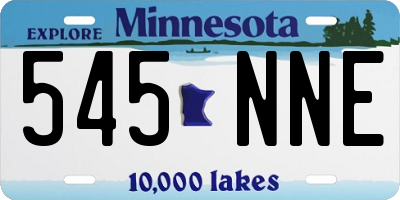 MN license plate 545NNE