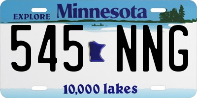 MN license plate 545NNG